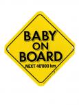 Schild - Baby on Board - Gr. ca. 17x17 cm - 309147