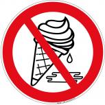 Verbotsschild Schild - Eis essen verboten - Gr. ca. 20 cm - 309163