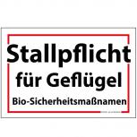 PST-Schild - Stallpflicht für Geflügel - Bio-Sicherheitsmaßnahmen - Gr. ca. 30 x 20 cm - 309169/2