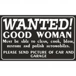 Spaßschild - WANTED - GOOD WOMAN.... - 309217 - Gr. ca. 25 x 15 cm