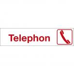 Hinweisschild - TELEPHON - Gr. ca. 25 x 6 cm - 309302