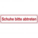 Hinweisschild - Schuhe bitte abtreten - Gr. ca. 25 x 6 cm - 309312