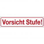 Hinweisschild - VORSICHT STUFE - Gr. ca. 25 x 6 cm - 309313