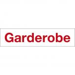 Hinweisschild - GARDEROBE - Gr. ca. 25 x 6 cm - 309330