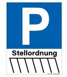 PST-Schild - Parkschild Parkplatz Stellordnung - 309484/1 - Gr. 45 x 60 cm