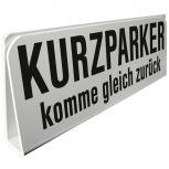 Klemmschild fuer Sonnenblende Auto - KURZPARKER - 309501 Gr. ca. 29,5cm x 10cm x 2,5cm