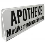 Klemmschild fuer Sonnenblende Auto - Apotheke Medikamentenauslieferung - 309513 Gr. ca. 29,5cm x 10cm x 2,5cm