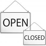 Wendeschild inkl. Kette - Open - Closed - Gr. ca. 30 x 20cm - 309606