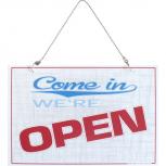 Hinweisschild incl. Kette - CLOSED - OPEN - Gr. ca. 30 x 20 cm - 309607