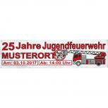 Banner Werbebanner - 25 Jahre Jugendfeuerwehr.... - 3x1m - 309916 - Spannband