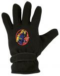 Handschuhe Fleece mit Einstickung Feuerwehrmann Atemgerät 31548 schwarz