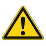 Schild Warnzeichen nach ISO 7010 - allgemeines Warnzeichen - 320281 Gr. ca. 19cm x 16cm