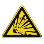 Schild Warnzeichen nach ISO 7010 - Warnung vor explosionsgefährlichen Stoffen - 320282 Gr. ca. 19cm x 16cm