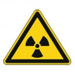 Schild Warnzeichen nach ISO 7010 - Warnung vor radioaktiven Stoffen/Strahlung - 320283 Gr. ca. 19 x 16 cm