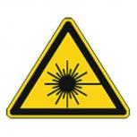 Schild Warnzeichen nach ISO 7010 - Warnung vor Laserstrahlen - 320284 Gr. ca. 19cm x 16cm