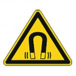 Schild Warnzeichen nach ISO 7010 - Warnung vor magnetischem Feld - 320286 Gr. ca. 19 x 16 cm