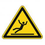 Schild Warnzeichen nach ISO 7010 - Warnung vor Rutschgefahr - 320291 Gr. ca. 19cm x 16cm