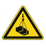 Schild Warnzeichen nach ISO 7010 - Warnung vor schwebender Last - 320295 Gr. ca. 19 x 16 cm
