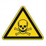 Schild Warnzeichen nach ISO 7010 - Warnung vor giftigen Stoffen - 320296 Gr. ca. 19cm x 16cm