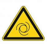 Schild Warnzeichen nach ISO 7010 - Warnung vor automatischem Anlauf - 320299 Gr. ca. 19 x 16 cm