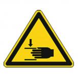 Schild Warnzeichen nach ISO 7010 - Warnung vor Handverletzungen - 320304 Gr. ca. 19cm x 16cm