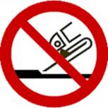Schild Verbotszeichen nach ISO 7010 - Nicht zulässig für Seitenschleifen - 320510 rund Gr. ca. 20cm