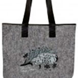 Filztasche mit edler Stickerei - BLATT AST BLUME - 26071 - Einkaufstasche Shopper