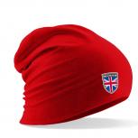 Longbeanie Slouch-Beanie Sommerbeanie mit Textildruck Wappen - BRITAIN Grossbritannien - SB55048