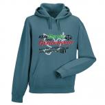 Kapuzen-Sweatshirt Hoodie mit Print - Kein Frieden ohne Gerechtigkeit keine Gerechtigkeit ohne Befreiung - 36063 Indigo Gr. S-2XL