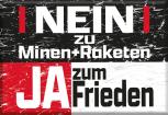 Magnet - NEIN zu Minen + Raketen JA zu Frieden - Gr. ca. 8 x 5,5 cm - 36573