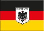 Magnet Kühlschrankmagnet - Deutschlandflagge mit Adler - Gr. ca. 8 x 5,5 cm - 36586