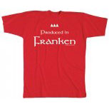 Kinder T-Shirt mit Print - Produced in Franken - 08123 - rot - Gr. 86/92
