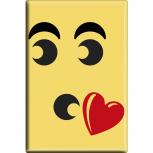 MAGNET - Emoji Küsschen - Gr. ca. 8 x 5,5 cm - 37210 - Küchenmagnet