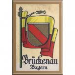 Küchenmagnet - Wappen Brückenau - Gr. ca. 8 x 5,5 cm - 37513 - Magnet Kühlschrankmagnet