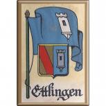 Küchenmagnet - Wappen Ettlingen - Gr. ca. 8 x 5,5 cm - 37520 - Magnet Kühlschrankmagnet