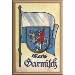Küchenmagnet - Wappen Garmisch - Gr. ca. 8 x 5,5 cm - 37522 - Magnet Kühlschrankmagnet
