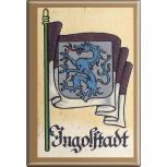 Küchenmagnet - Wappen Ingolstadt - Gr. ca. 8 x 5,5 cm - 37531 - Magnet Kühlschrankmagnet