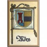 Küchenmagnet - Wappen Mörs - Gr. ca. 8 x 5,5 cm - 37538 - Magnet Kühlschrankmagnet