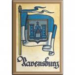 Küchenmagnet - Wappen Ravensburg - Gr. ca. 8 x 5,5 cm - 37544 - Magnet Kühlschrankmagnet