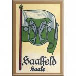Küchenmagnet - Wappen Saalfeld - Gr. ca. 8 x 5,5 cm - 37546 - Magnet Kühlschrankmagnet