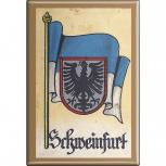 Küchenmagnet - Wappen Schweinfurt - Gr. ca. 8 x 5,5 cm - 37548 - Magnet Kühlschrankmagnet