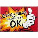 Magnet - EVERYTHING OK - Gr. ca. 8 x 5,5 cm - 37966 - Küchenmagnet