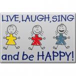 Magnet - LIVE LOVE SING HAPPY - Gr. ca. 8 x 5,5 cm - 37967 - Küchenmagnet