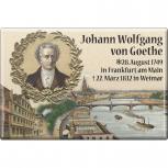 Küchenmagnet - JOHANN-WOLFGANG VON GOETHE  -  Gr. ca. 8 x 5,5 cm - 38369 - Küchenmagnet