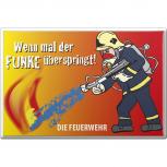 Magnet - Feuerwehr - Gr. ca. 8 x 5,5 cm - 38416 - Küchenmagnet