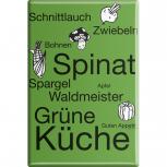 Kühlschrankmagnet - Spinat Grüne Küche - Gr. ca. 8 x 5,5 cm - 38819 - Küchenmagnet