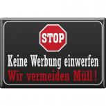 Magnet - STOP KEINE WERBUNG ... - Gr. ca. 8 x 5,5 cm - 38843 - Küchenmagnet