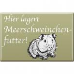 TIERMAGNET - Meerschweinchen - Hier lagert ... - Gr. ca. 8 x 5,5 cm - 38845 - Küchenmagnet