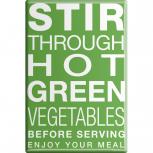 Kühlschrankmagnet - Stir through hot green Vegetables ... - Gr. ca. 8 x 5,5 cm - 38906 - Magnet Küchenmagnet