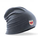 Longbeanie Slouch-Beanie Sommerbeanie mit Textildruck Wappen - BRANDENBURG - SB55016 grau